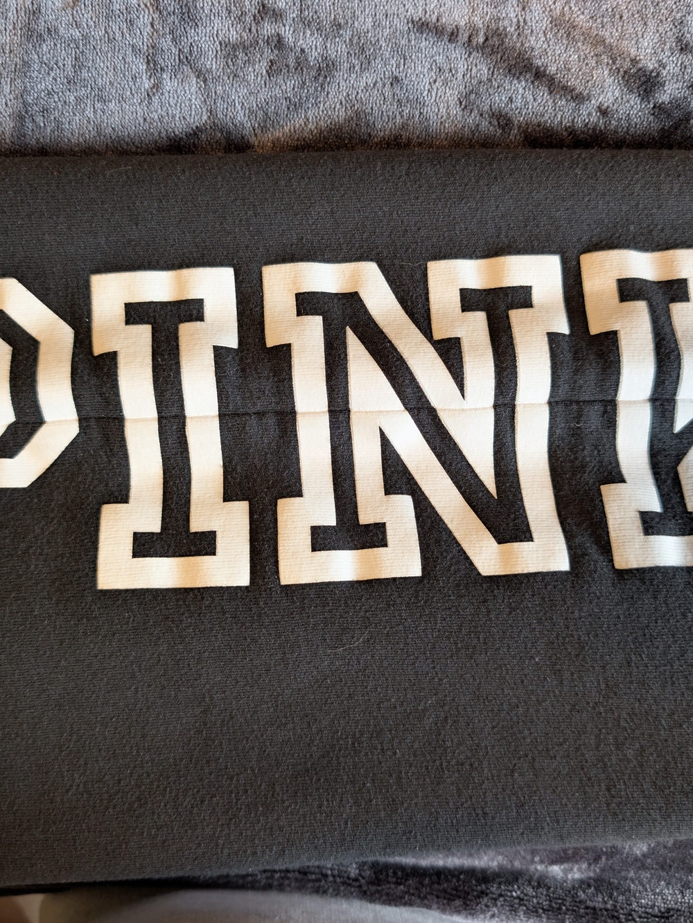 PINK Victoria's Secret Black and White Logo Wide Leg Sweatpants - Picture 6 of 8
